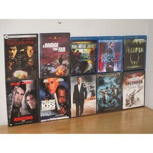 DVD's Action and Adventure Lot of 10 Good With No Scratches Includes Many Action